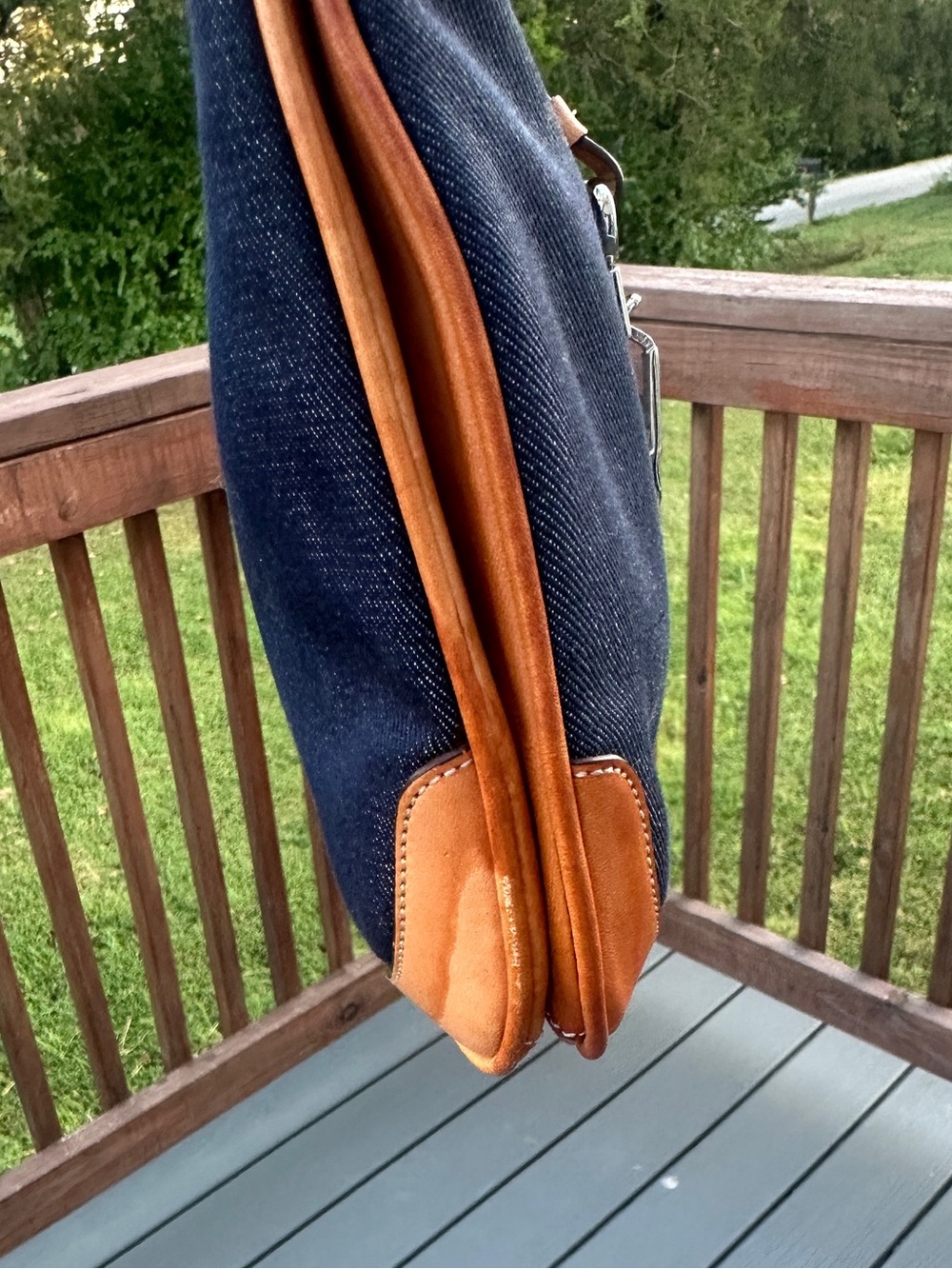 Vintage y2k 2001 Coach Hampton Denim Clip Hobo - Picture 6 of 9